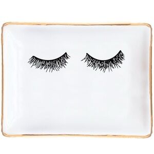 White Eyelash Trinket Tray
